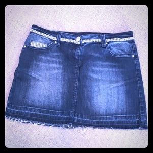 Blinged out mini skirt